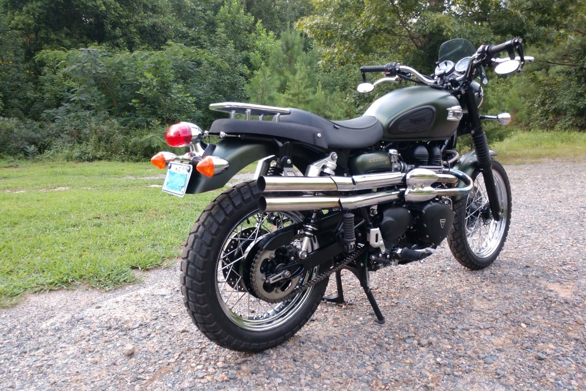 2012 Triumph T100 Scrambler 900 Khaki, 9