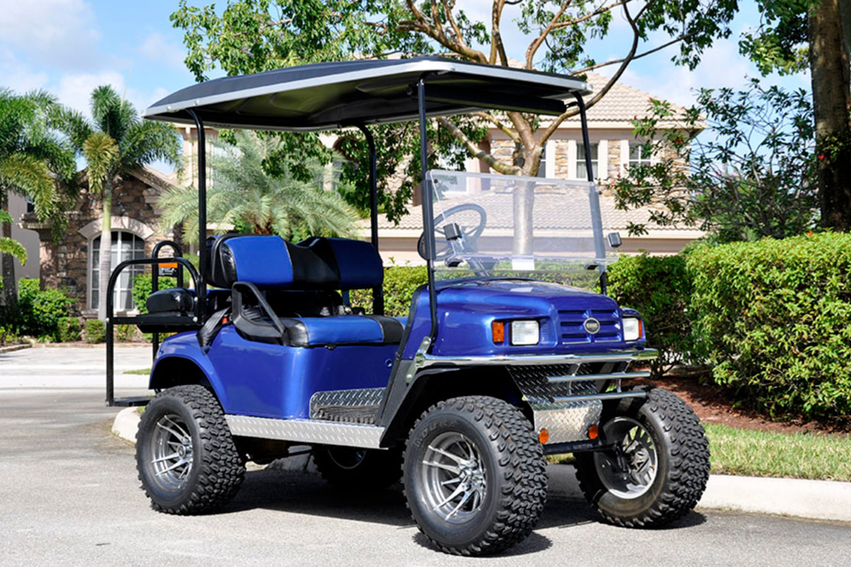 2009 EZgo Golf Cart with Trailer, 0