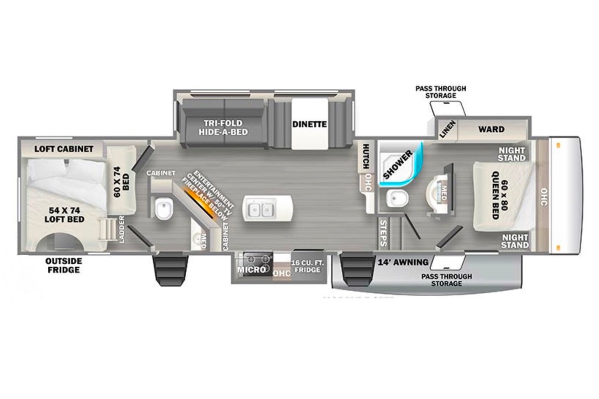 2022 Forest River Sandpiper 3440BH, 3