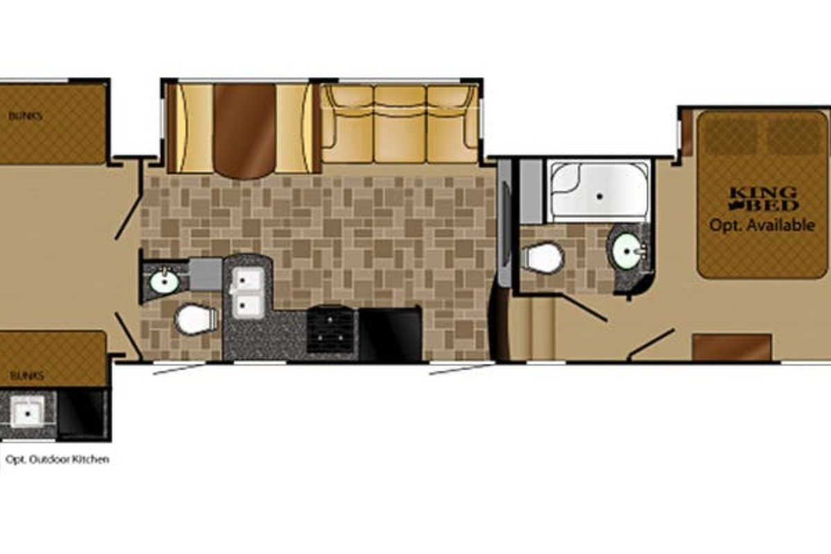 2016 Hartland Oakmont 375QB Quad Bunkhouse, 22