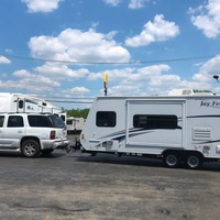 2008 Jayco Jayfeather X23B White with blue and biege trim, 2