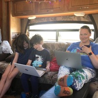 2008 Jayco Jayfeather X23B White with blue and biege trim, 15
